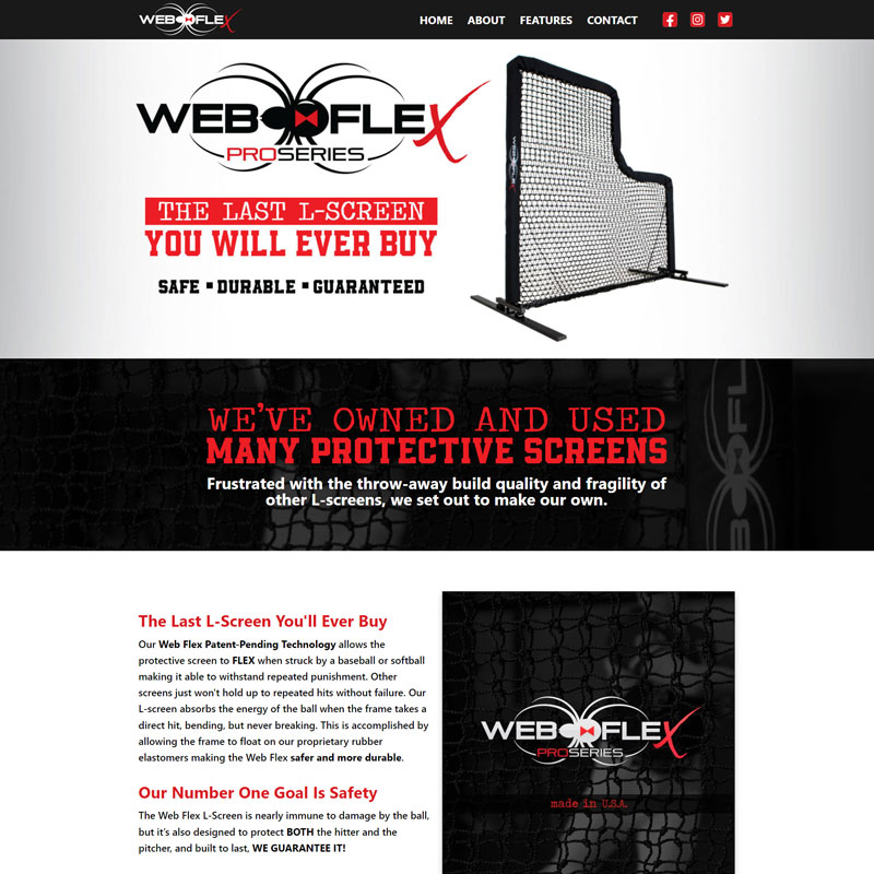 Web Flex - Pitching L-Screen